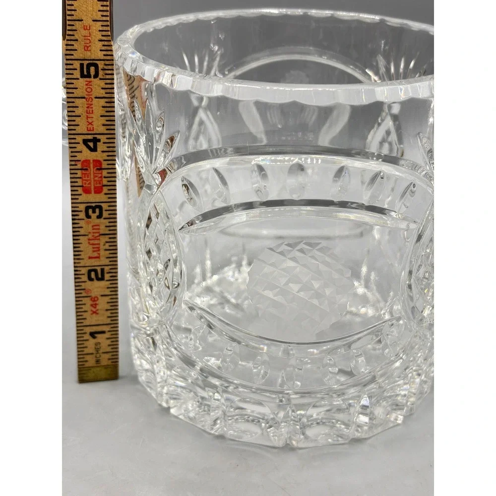 Crystal Golf Hospitality Pineapple Ice Bucket with Handles Lead Glass